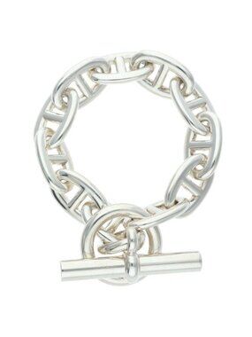 Hermes Chaine D'ancre TGM Silver Bracelet